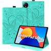 Auslbin Custodia per Xaiomi Redmi Pad SE 8.7 4G 2024 Cover, Pelle Goffrata Farfalla PU con Funzione di Supporto, Flip Tab Cover per Redmi Pad SE 8.7, Verde