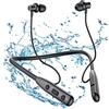 SOPPY Y1 Cuffie Bluetooth 5.3 con Microfono, Auricolari Sportivi Wireless Neckband, Impermeabili IPX6, 30 Ore di Riproduzione, Chip QCC3034 AptX-HD, Cuffie da Corsa Leggere con Design Magnetico