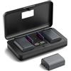 LIFEMOI Caricabatterie multifunzione 2L/2LH (1200mA) per Canon EOS 350D/400D, 7,4V CC, compatibile con batterie originali, lettore di schede SD, schermo LCD, ricarica rapida 30%