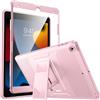 MoKo Antishock Cover per iPad 9a Gen/8a Gen/7a Gen, Rosa Trasparente | Custodia Full Body Coperta Protettiva Anti-urti Protezione Completa e Sporco con Pellicola Integrata per iPad 10.2''