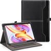 DLveer Custodia Universale per Blackview Tab 90 WiFi 11/Blackview Tab 70 WiFi/Tab 30 WiFi 10, Compatibile con Teclast T50/T40Air/T40HD/T45HD Tablet, Cover in Pelle PU per Tablet 10-11, Nero Solido