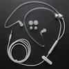 MOVKZACV Cuffie Auricolari Anti-radiazione del Tubo dell'Aria, Auricolari Stereo con Isolamento Acustico in Orecchio con Microfono per Telefono Cellulare