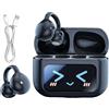 Generic Auricolari touch screen, cuffie wireless intelligenti a clip, design con cancellazione del rumore, tappi per le orecchie sportivi impermeabili, auricolari con traduzione Ai per allenamenti in palestra