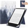 MoKo Custodia per 6,8,7 eReader Tablets, Foresta Grigia | Accessori eReader per 6,8, 7 Pouces Kobo/Ocean, Custodia Leggera Folio ,Cinghia da Mano, Support