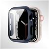 Generic Compatibile con Apple Watch Series 10/9/8/7/6/5/4 40/41/44/45/42/46 mm, dotato di una pellicola protettiva in vetro temperato e una custodia rigida in PC per una protezione completa. (blu notte, 40 mm