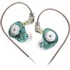 BlissfulAbode Cuffie intrauricolari sportive per KZ EDX Pro con design a doppio circuito magnetico, perfette per gli amanti della musica (Greenmicrophone)