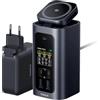 Baseus Spacemate RD1 Pro 15 in 1 Docking Station 2 Monitor per Window | Alimentatore GaN 180W, Uscita 160W 4 Dispositivi, 25W Qi2.2 Wireless, Display Intelligente, HDMI 4K@120Hz , 10Gbps USB-C/A