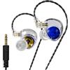CCA ND Planet IEM - Auricolari con doppio driver magnetico da 12 mm, auricolari HiFi da gaming con cavo staccabile a 2 pin, monitor in-ear con isolamento acustico, per musicisti, audiofili e cantanti