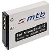 mtb more energy Batteria EN-EL12 Compatibile con Nikon Coolpix S9100, S9200, S9300, S9400, S9900 / Coolpix A900, A1000, AW100, AW130, B600, P300, S70, S610, S610c - weitere Modelle vedi descrizione!