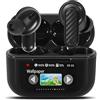 Rainpal Cuffie Bluetooth, Senza Fili con Touchscreen, Buds In-ear con Schermo Nero | Auricolari Bluetooth 5.4 con cancellazione del rumore ANC+ENC, 13 modalità di schermo commutabili, conversazioni chiare per