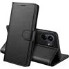 PHONILLICO Cover per Xiaomi Redmi 13C - Custodia Nera Portafoglio con Chiusura Magnetica Porta Carte Antiurto e Protezione Completa