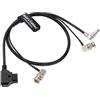 Alvin's Cables Combinazione Cavo di Alimentazione per Zacuto-Gratical-Eye-Viewfinder|Teradek Rotatable Cavo Flessibile HD SDI da 2 pin a D-Tap + BNC a BNC per BMCC-Video-Camera intrecciato Alvin's Cables