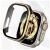 Generic Pellicola protettiva in vetro temperato per Apple Watch serie SE 11 10 9 8 7 6 5 4 40 mm 44 mm 41 mm 45 mm 49 mm 42 mm 46 mm custodia protettiva paraurti impermeabile per iwatch. (49 mm, nero/oro)
