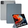 AKNICI Custodia Cover per TECLAST Artpad Pro Tablet 12.7 Pollici, Custodia PU Pelle Ultra Sottile Leggero in Tri-Fold con Auto Svegliati/Sonno Retro in Morbido TPU, Grigio