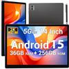 BEYNIVAN Tablet 14 Pollici 5G WiFi,Android 15 Tablet 36GB RAM+256GB ROM,20W/11580mAh,2000 * 1200 incell FHD+,13MP+8MP,Face ID/GPS/BT 5.0/TÜV/USB-C,Grigio