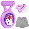 AXFEE Portachiavi AirTag, Localizzatore di Chiavi AirTag Portatile | per Zaini e Animali Domestici, Portachiavi GPS Anti-Perso con pendente, Anti-graffio Custodia Airtag Nascosta con Spilla
