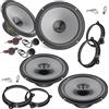EvoTuning Kit 6 Casse Altoparlanti per Nissan Juke F15 F16 dal 2010 compatibile con Hertz K165+X165 Anteriori e Posteriori +Set 4 Anelli Adattatori 4 Cavi Connettori (No plug and play)