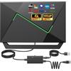 QIRUOZ Antenna TV aggiornata 2026 per Smart TV interno/esterno, antenna digitale HD amplificata per canali locali gratuiti, ricezione a lungo raggio con amplificatore di segnale, supporta 4K 1080p, cavo da 5