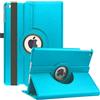 RLINGX Custodia per iPad Air 2/ Air 1/ iPad 9,7 Pollici 5/ 6a Generazione (2017/2018) - Custodia Girevole a 360 Gradi Multi-Angolo con Auto Sveglia/Sonno funzione (Sky Blue)