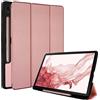 TECHGEAR Cover Compatible con Samsung Galaxy Tab S8 11 2022 (SM-X700 / SM/X706) Custodia Smart Cover Tri-Fold [Compatibile con Penna] con Protezione d'angolo [Sveglia Automatica] - Oro Rosa