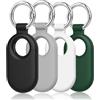 KNOXS Custodia per Samsung Galaxy SmartTag 2 2023, Silicone Cover 4 Pezzi SmartTag 2 Portachiavi Custodia Anti-Graffio Leggeri Multifunzionale (Combi3)