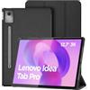 DUX DUCIS Custodia Cover per Lenovo Idea Tab Pro 12,7 (2025), Nero | Folio Stand, Sottile Protettiva Tablet Cover