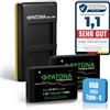 PATONA Set Caricabatterie Dual USB-C + 2X LP-E17 LPE17 Premium, 1100mAh | Compatibile con Canon EOS RP R8, R8 II R10 R50 R100, 77D 200D 250D 750D 760D 800D 850D, M3 M5 M6, Rebel SL2 SL3, Kiss X8i X9