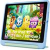 INFILAND Custodia per Bambini per iPad 6ª/5ª Gen (2018/2017), iPad Air 2 (9,7), Cover Antiurto Morbida con Maniglia e Supporto, Protezione Resistente e Carina (Sky Blue-Mint)