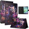 LSPCASA Protettiva Cover Compatibile Con Samsung Galaxy Tab S2 9.7 Pollici PU Materiale Cover T810/T813N Con Slot Per Carte TPU Custodia, Gatto soriano