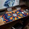 Generic Tappetino da scrivania in pelle con fiori, tappetino per mouse artistico colorato grande impermeabile per tastiera computer e mouse da gioco, protettore e copertura per desktop, decorazione in pelle