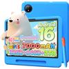 Luzglo P10 Kid Tablet Bambini 10 Pollici, Tablet Android 16, 90Hz, 32GB RAM+64GB ROM, 7000mAH, Vetro Curvo 2.5D, WiFi5/Face ID/OTG/Widevine L1, Include Accessori per Tablets per Bambini, Blu