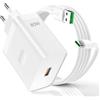 BAYNOS Caricatore 80w per Oppo SuperVOOC con cavo ricarica rapida USB C Vooc 1 metro, caricabatterie charge per OPPO Find X5 X3/2Neo/Reno12 11 F 10 8 Pro/OnePlus 12 12R 11 9 Pro Nord 2T CE 4 3 Lite