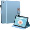 Mldjomid Custodia Protettiva Compatibile con Lenovo Tab M10 10.1 2019 TB-X505L/ X505F/ X605L/ X605F Flip Pelle PU Tablet Case Cover con Supporto e Slot per Scheda per Lenovo Tab M10 10.1 2019, Blu