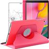 ebestStar - Cover per Samsung Galaxy Tab A 10.1 2019 T510 T515, Custodia Protezione Rotazione 360, Pelle PU, Rosa + Vetro Temperato