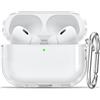 Generic Custodia trasparente in morbido TPU per AirPods Pro 2, con angoli rinforzati, antiurto, protettiva, trasparente, per AirPods Pro di seconda generazione, per donne e uomini e portachiavi