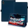 Generisch Custodia protettiva per Blackview Mega8 Tablet Android 14 Tablet con cinturino da polso e funzione di supporto e anti-goccia, design sottile e semplice, blu