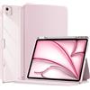 ProCase Cover iPad Air 13 Pollici M3/M2 2025/2024 con Portapenna, Custodia iPad Air 6 Generazione 13 [Modello: A3268 A3269 A2898 A2899 A2900] Auto Svegliati/Sonno -Rosa