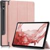 Kepuch Custer Cover per Samsung Galaxy Tab S9+ S9 Plus 12.4 SM-X810 SM-X816B SM-X818U,PU-Pelle Case Custodia - Rosso Oro