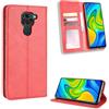 Elubugod Jielangxin Cover per Xiaomi Redmi Note 9,Custodia in Pelle Custodia per Xiaomi Redmi Note 9 M2003J15SS M2003J15SG Custodia Case Cover Red