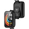 KUTEWEU Cover compatibile con Xiaomi Redmi Watch 2 Lite Custodia, TPU Silicone Protettivo Case Skins Copertura Resistente Completamente Chiuso Shell per Xiaomi Redmi Watch 2 Lite (2 Pezzi Nero)