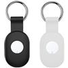 Tieeyivv Cover per Xiaomi Smart Tag Custodia, con Fibbia in Metallo, in Morbido Silicone per Una Protezione Completa, Antiurto e Antiscivolo, Confezione da 2 - Bianco + Nero.