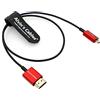 Alvin's Cables 8K 2.1 Cavo HDMI Micro-HDMI a HDMI Cavo Ultra-sottile 48Gbps ad alta velocità per Atomos-Ninja-V Registrazione 4K-60P per Canon-R5C|R5|R6 per Sony a7R a7 IV Fotocamere 45cm/18''