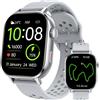 uaue Smartwatch Uomo, 1,43 HD Orologio Smartwatch Uomo con Chiamata Bluetooth,Militari Smart Watch Tracker 160+ Modalità Sportive,bianco