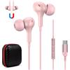 ACAGET Auricolari USB C per iPhone 17 16 15 18 Pro Max per Google Pixel 11 10 Pro | Cuffie USB C con Microfono HiFi Stereo Cuffie Type C In-Ear con Filo per Samsung Galaxy A57 A37 A27 S26 A16 A56 A17 per OPPO
