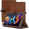 Envibe Custodia per TCL Nxtpaper 11 Plus 11.5 Pollici, Cover Tablet TCL Nxtpaper 11 Plus, Copertura Protettiva Pieghevole con Supporto per Matita e Cinturino da Polso, Protezione Completa. (Marrone)
