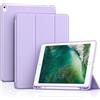 ProCase Smart Case per Ipad Air 3a Generazione 2019/Ipad Pro 2017 da 10,5 Pollici, Custodia Sottile con Supporto per Matita Posteriore Traslucida Satinata per Air 3 -Viola