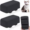Counlisha Supporto in silicone per Tractive Cat Mini Tracker per collare per animali domestici, nero, 2 confezioni