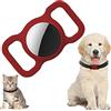 PKQTOP Custodia Protettiva in Silicone per AirTag，Custodia Compatibile con Apple Airtag GPS Finder Collare per Cani e Gatti