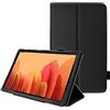 TECHGEAR Custodia in Pelle per Samsung Galaxy Tab A7 10.4 2022/2020 (SM-T500 T503 T505 T509) - Custodia Protettiva di Alta Qualità in PU Pelle con Supporto e Cinturino a Mano