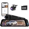 Ohradio Specchio Dash Cam 10 Touchscreen 2K 64GB | Specchietto Retrovisore, 150° Visione Notturna, ADAS, GPS, G-Sensor